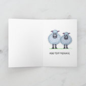 Cartoon Schaap Kaart (Binnen)