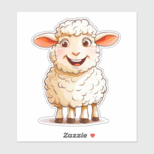 Cartoon Schaap Sticker