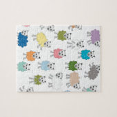 Cartoon schapen kleurrijk legpuzzel (Horizontaal)