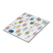 Cartoon schapen kleurrijk tegeltje (Zijkant)