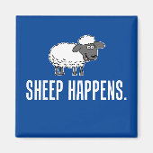 Cartoon schapen magneet (Voorkant)