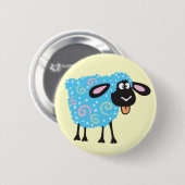 cartoon schapen ronde button 5,7 cm (Voorkant /achterkant)