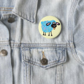 cartoon schapen ronde button 5,7 cm (In situ)