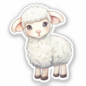 Cartoon schapen sticker (Voorkant)