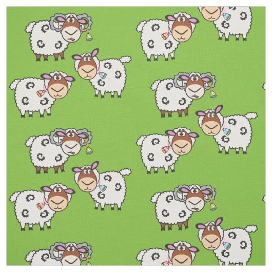 cartoon schapen stof (Swatch)