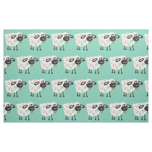cartoon schapen stof (Fat Quarter)