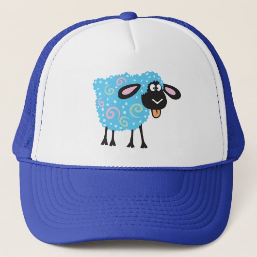 cartoon schapen trucker pet (Voorkant)