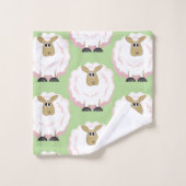 Cartoon schapenkoppel bad handdoek (Wasdoekje)