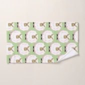 Cartoon schapenkoppel bad handdoek (Handdoek)