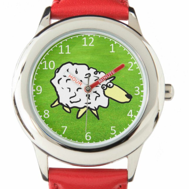 Cartoon schapenontwerp horloge (Creator heeft geüpload)