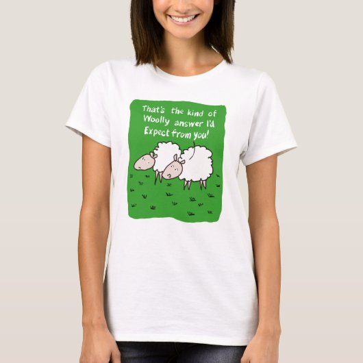 Cartoon schapenontwerp t-shirt (Voorkant)