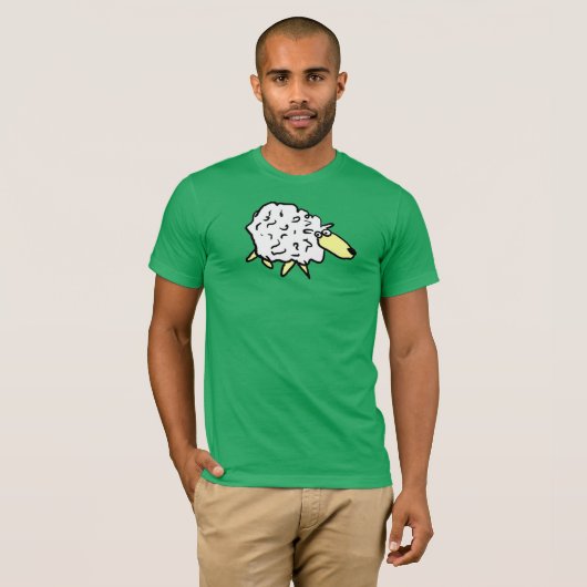 Cartoon schapenontwerp t-shirt (Voorkant volledig)