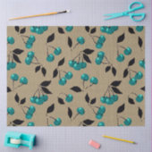 Cartoon schattebakkersbes zwarte bladeren beige tissuepapier (Craft)