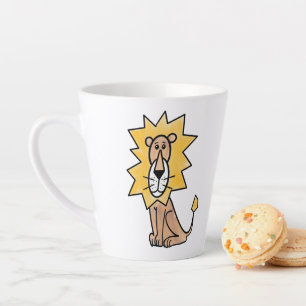cartoon schattig leeuw kinderen retro safari jungl latte mok