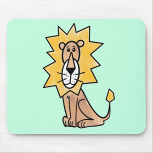 cartoon schattig leeuw kinderen retro safari jungl muismat