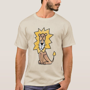 cartoon schattig leeuw kinderen retro safari jungl t-shirt