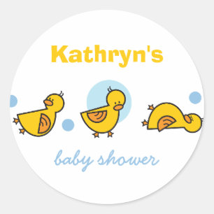 Cartoon Schattige Duckies Baby shower Gift Label S