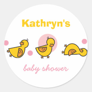 Cartoon Schattige Duckies Baby shower Gift Label S