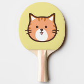 Cartoon schattige kat tafeltennisbatje (Achterkant)