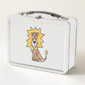 cartoon schattige leeuw kinder retro safari oerwou (Voorkant)