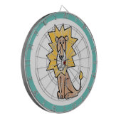 cartoon schattige leeuw kinder retro safari oerwou dartbord (Voorkant Links)