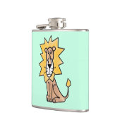 cartoon schattige leeuw kinder retro safari oerwou heupfles (Links)