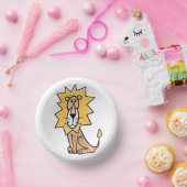 cartoon schattige leeuw kinder retro safari oerwou papieren kommen (Feest)