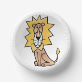 cartoon schattige leeuw kinder retro safari oerwou papieren kommen (Voorkant)