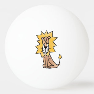 cartoon schattige leeuw kinder retro safari oerwou pingpongbal