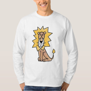 cartoon schattige leeuw kinder retro safari oerwou t-shirt