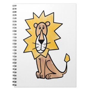 cartoon schattige leeuw kinderen retro safari jung notitieboek
