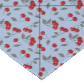Cartoon schattige rode kersbessen groene bladeren  tafelkleed (Gekanteld)