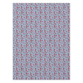 Cartoon schattige rode kersbessen groene bladeren  tafelkleed (Voorkant)