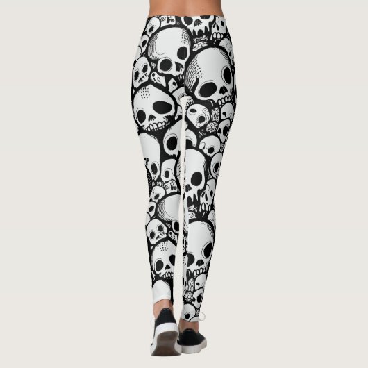 Cartoon schedel legging (Achterkant)