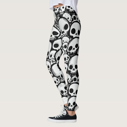 Cartoon schedel legging (Links)