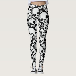 Cartoon schedel legging