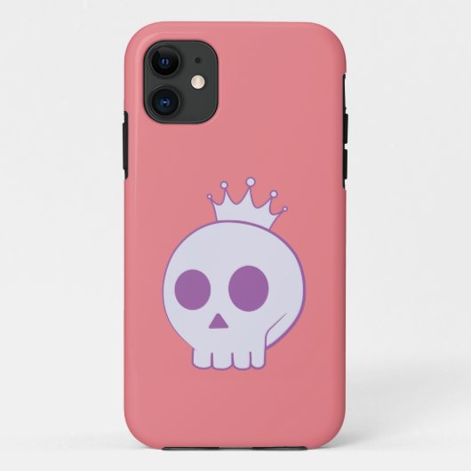 cartoon schedel met kroonontwerp Case-Mate iPhone case (Achterkant)