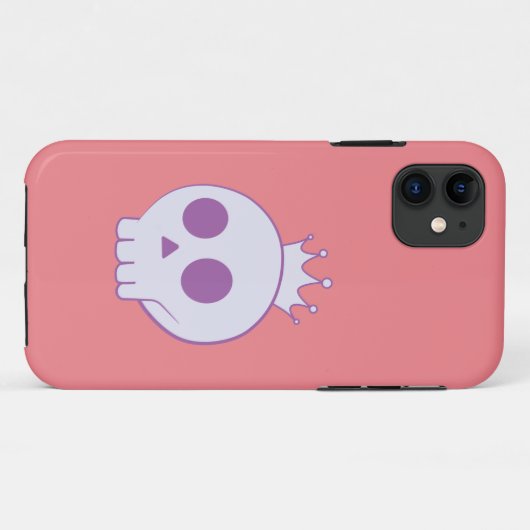 cartoon schedel met kroonontwerp Case-Mate iPhone case (Achterkant (horizontaal))