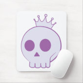 cartoon schedel met kroonontwerp muismat (Met muis)