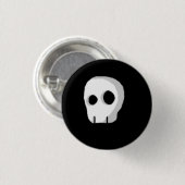 cartoon schedel ronde button 3,2 cm (Voorkant /achterkant)