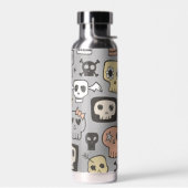Cartoon Schedels Waterfles (Links)