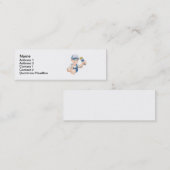 Cartoon schilderdecorator mini visitekaartje (Voorkant / Achterkant)