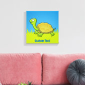 Cartoon Schildpad Canvas Print (Insitu (Woonkamer))