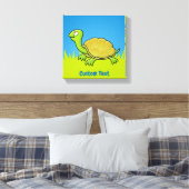 Cartoon Schildpad Canvas Print (Insitu (Slaapkamer))