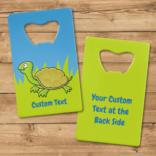 Cartoon Schildpad Credit Card Flesopener Creditkaart Flessenopener