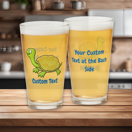 Cartoon Schildpad Glas