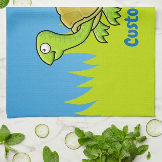 Cartoon Schildpad Handdoek (Gevouwen)