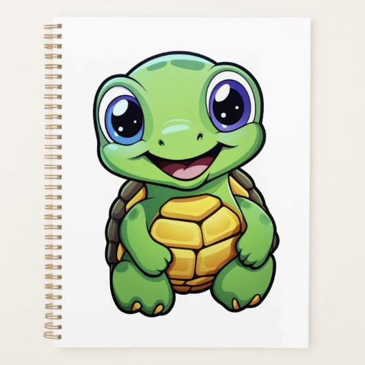 Cartoon schildpad illustratie planner (Voorkant)