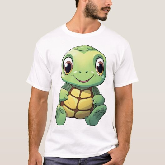 Cartoon schildpad illustratie t-shirt (Voorkant)