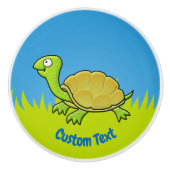 Cartoon schildpad keramische knop (Voorkant)